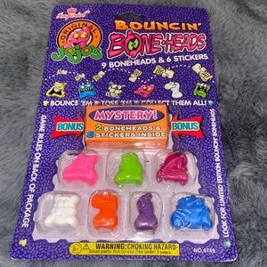 New Vintage RETRO 1999 90s Imperial toys, Jojos Bouncin Boneheads figures